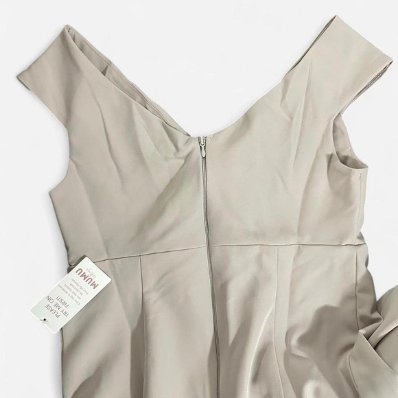 Show me your mumu Minimalist Mauve / Grey Maxi Formal Evening Gown in Gray - Picture 3 of 7